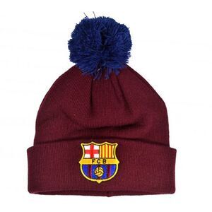 Barcelona FC Knitted Bobble Hat / Burgundy